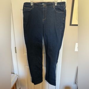 Excellent condition Eddie Bauer Truly Straight jeans, size 18
